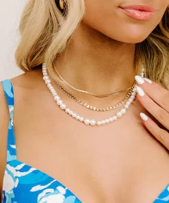 Long Pearl Sweater Necklace