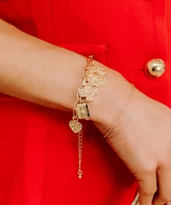 Golden Four Leaf Clover Bracelet