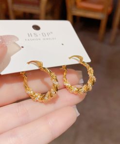 Golden Coin Earrings-5061610